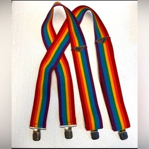 Vintage Rainbow Pride Suspenders
